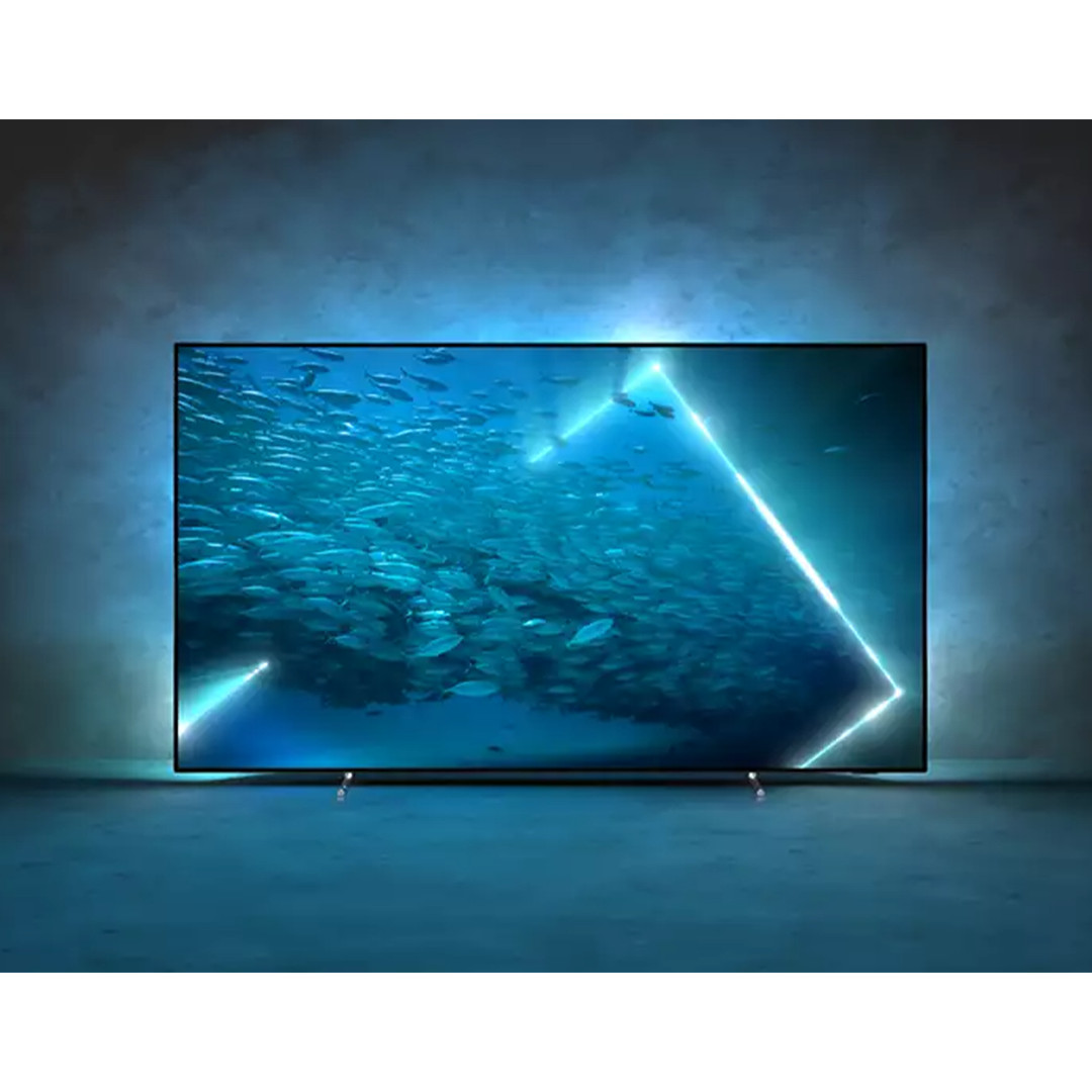 Philips OLED707, 48", 4K UHD, OLED, боковые ножки, серый - Телевизор