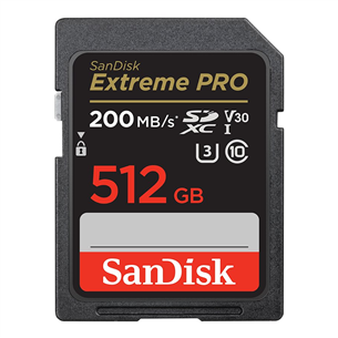 Atminties kortelė SanDisk Extreme Pro UHS-I, SDXC, 512 GB