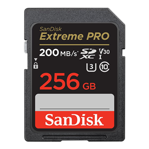 Atminties kortelė SanDisk Extreme Pro UHS-I, SDXC, 256 GB, black SDSDXXD-256G-GN4IN
