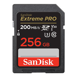 Atminties kortelė SanDisk Extreme Pro UHS-I, SDXC, 256 GB, black