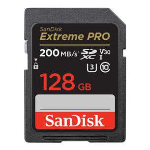 Atminties kortelė SanDisk Extreme Pro UHS-I, SDXC, 128 GB, SDSDXXD-128G-GN4IN