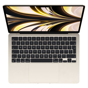 Nešiojamas kompiuteris Apple MacBook Air 13 (2022), M2 8C/8C, 8GB, 256GB, SWE, starlight