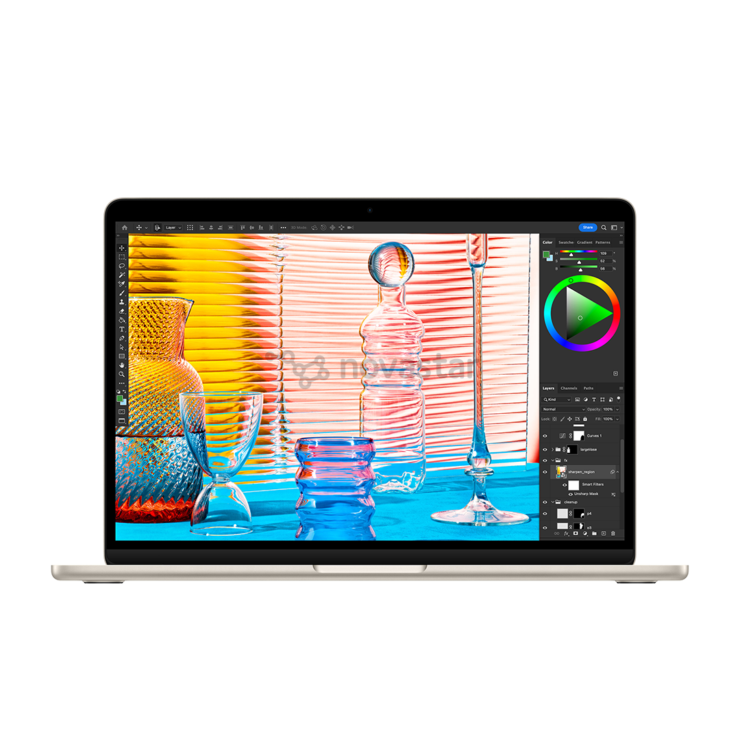 Nešiojamas kompiuteris Apple MacBook Air 13 (2022), M2 8C/8C, 8GB, 256GB, SWE, starlight