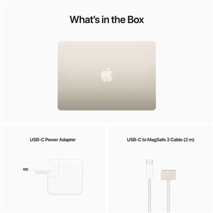 Apple MacBook Air 13" (2022), M2 8C/8C, 8 GB, 256 GB, SWE, starlight - Notebook