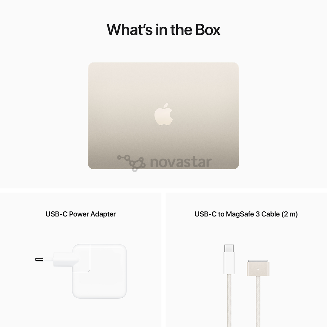 Nešiojamas kompiuteris Apple MacBook Air 13 (2022), M2 8C/8C, 8GB, 256GB, SWE, starlight
