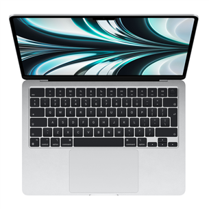 Apple MacBook Air 13 (2022), M2 8C/8C, 8 ГБ, 256 ГБ, RUS, серебристый - Ноутбук