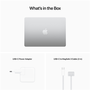 Nešiojamas kompiuteris Apple MacBook Air 13 (2022), M2 8C/8C, 8 GB, 256 GB, ENG, silver