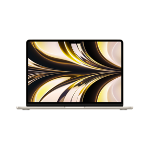 Nešiojamas kompiuteris Apple MacBook Air 13 (2022), M2 8C/10C, 8GB, 512GB, SWE, starlight MLY23KS/A