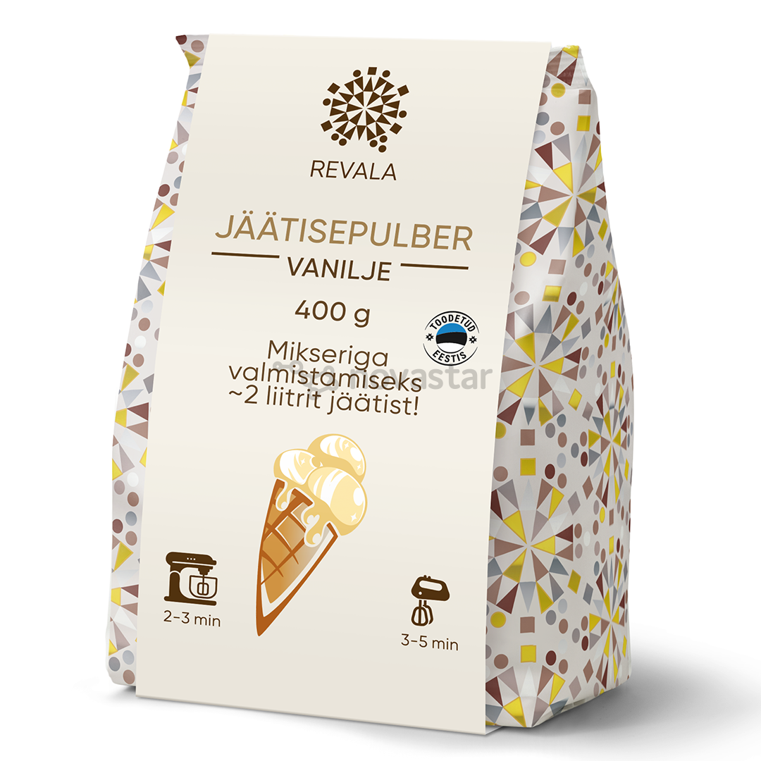 Vanilinių ledų pudra Revala, 400g