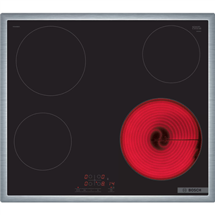 Bosch Serie 4, width 58.3 cm, steel frame, black - Built-in Ceramic Hob PKE645BB2E