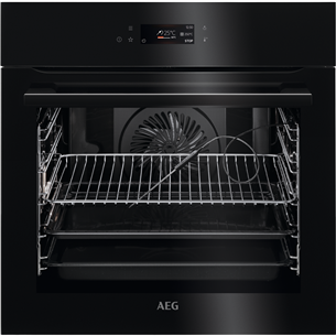 AEG AssistedCooking 8000, 71 L, pyrolytic cleaning, black - Built-in Oven