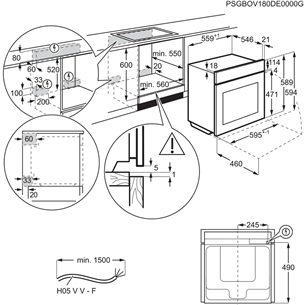 Orkaitė AEG BPE742380B