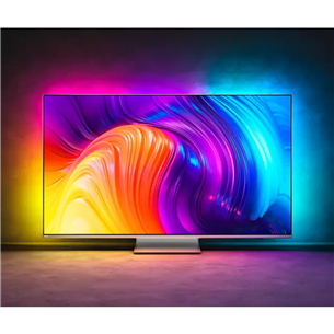 Philips The One PUS8807, 43", 4K UHD, LED LCD, центральная подставка, серебристый - Телевизор