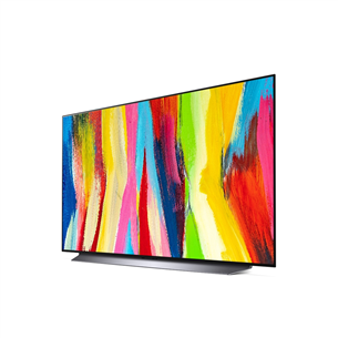 LG OLED48C21LA, OLED evo 4K, 48", central stand, grey - TV