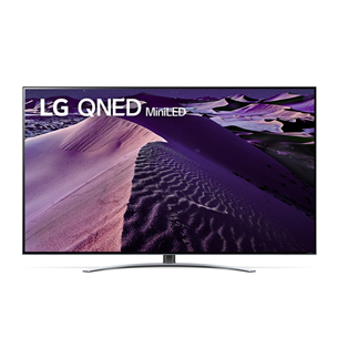 LG 55QNED87, QNED, MiniLED, 55", Ultra HD, center stand, black - TV