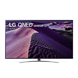 LG QNED87, 55", 4K UHD, QNED, MiniLED, центральная подставка, черный - Телевизор