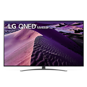 LG QNED86, 86", MiniLED, Ultra HD, center stand, black - TV