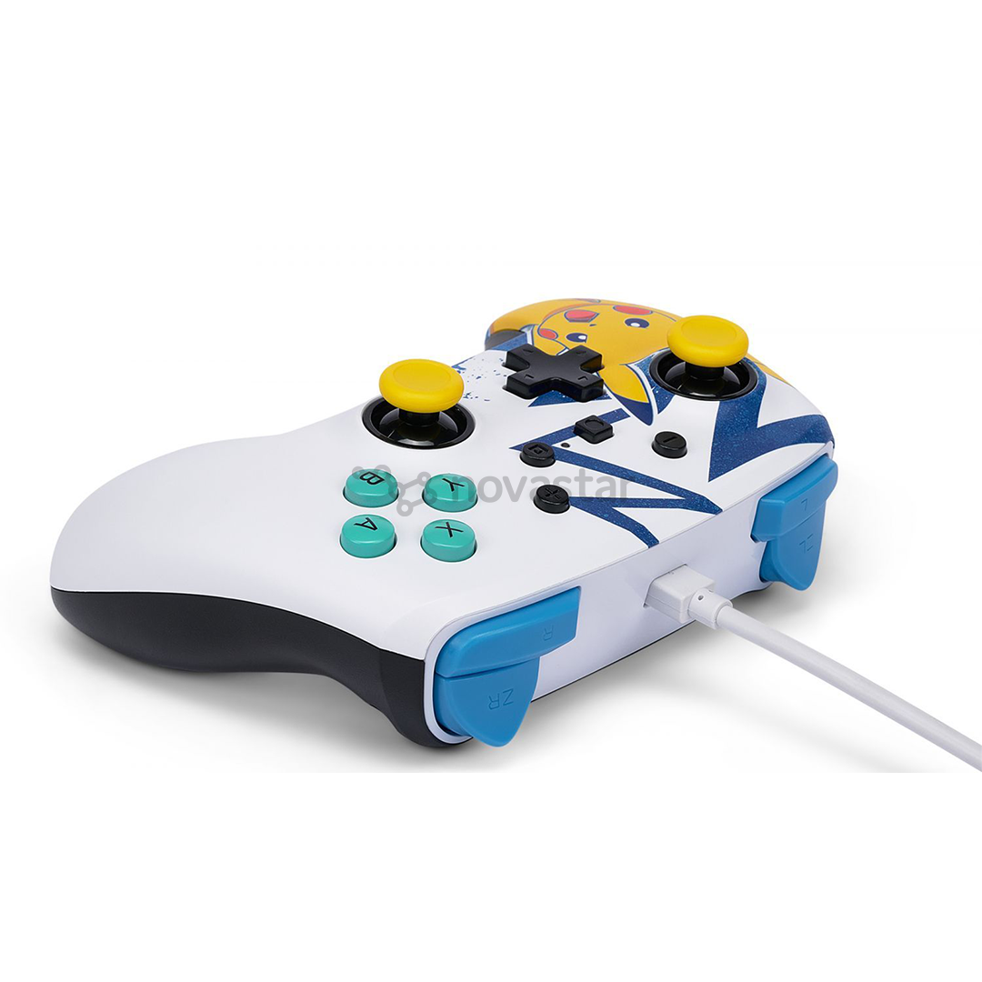 Žaidimų pultelis PowerA Nintendo Switch Enhanced Pikachu High Voltage, white