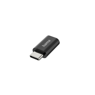 Adapteris Hama micro USB, USB-C adapter, black 00200310