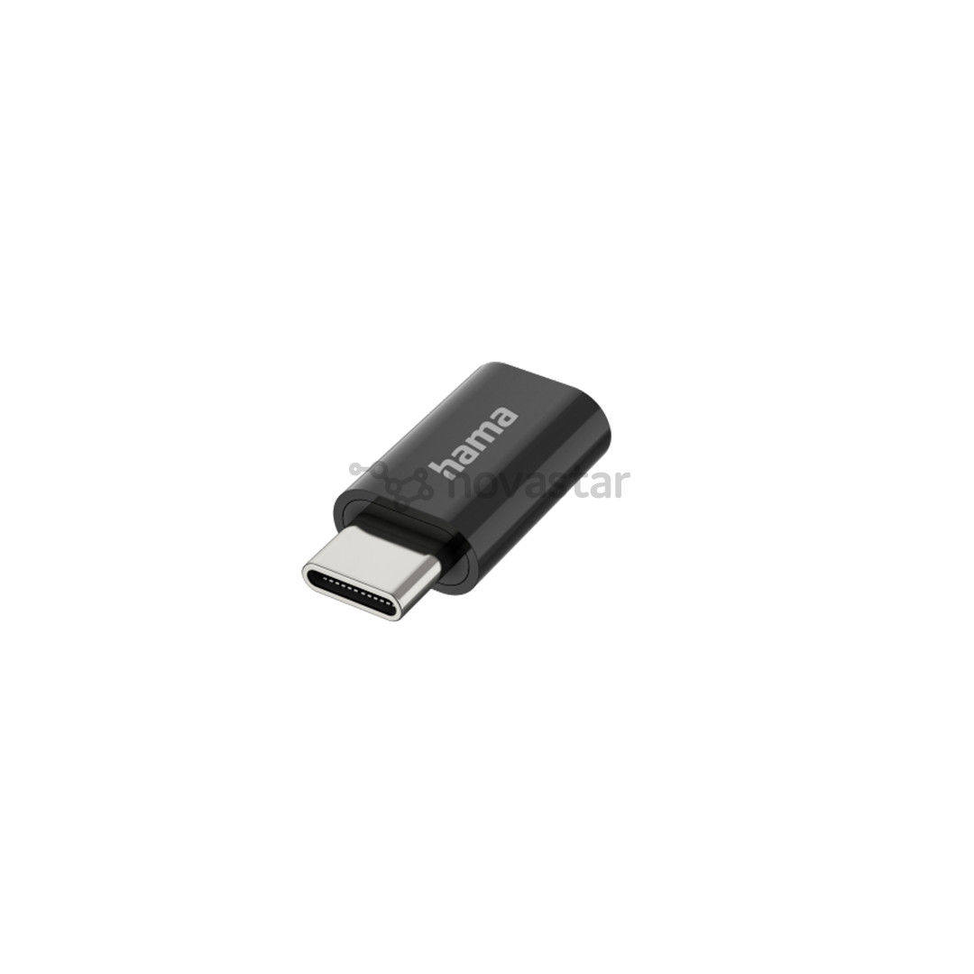Hama micro USB, USB-C adapter, черный - Адаптер