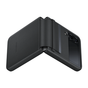Dėklas Samsung Galaxy Flip4 Flap Leather, black
