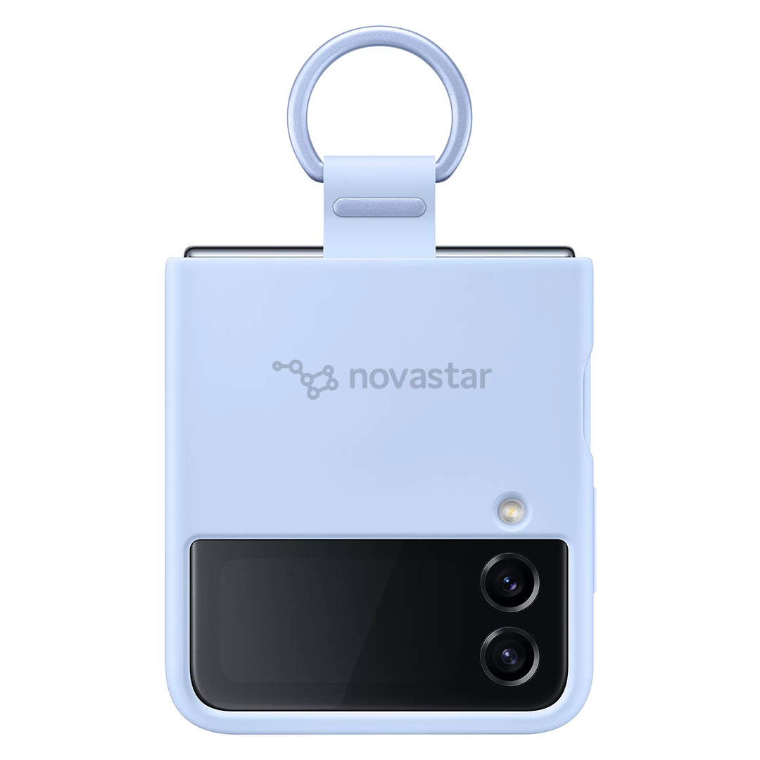 Dėklas Galaxy Flip4 Silicone Cover with Ring, blue