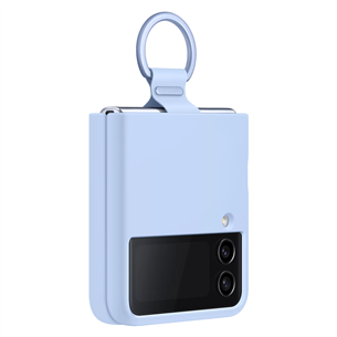 Dėklas Galaxy Flip4 Silicone Cover with Ring, blue