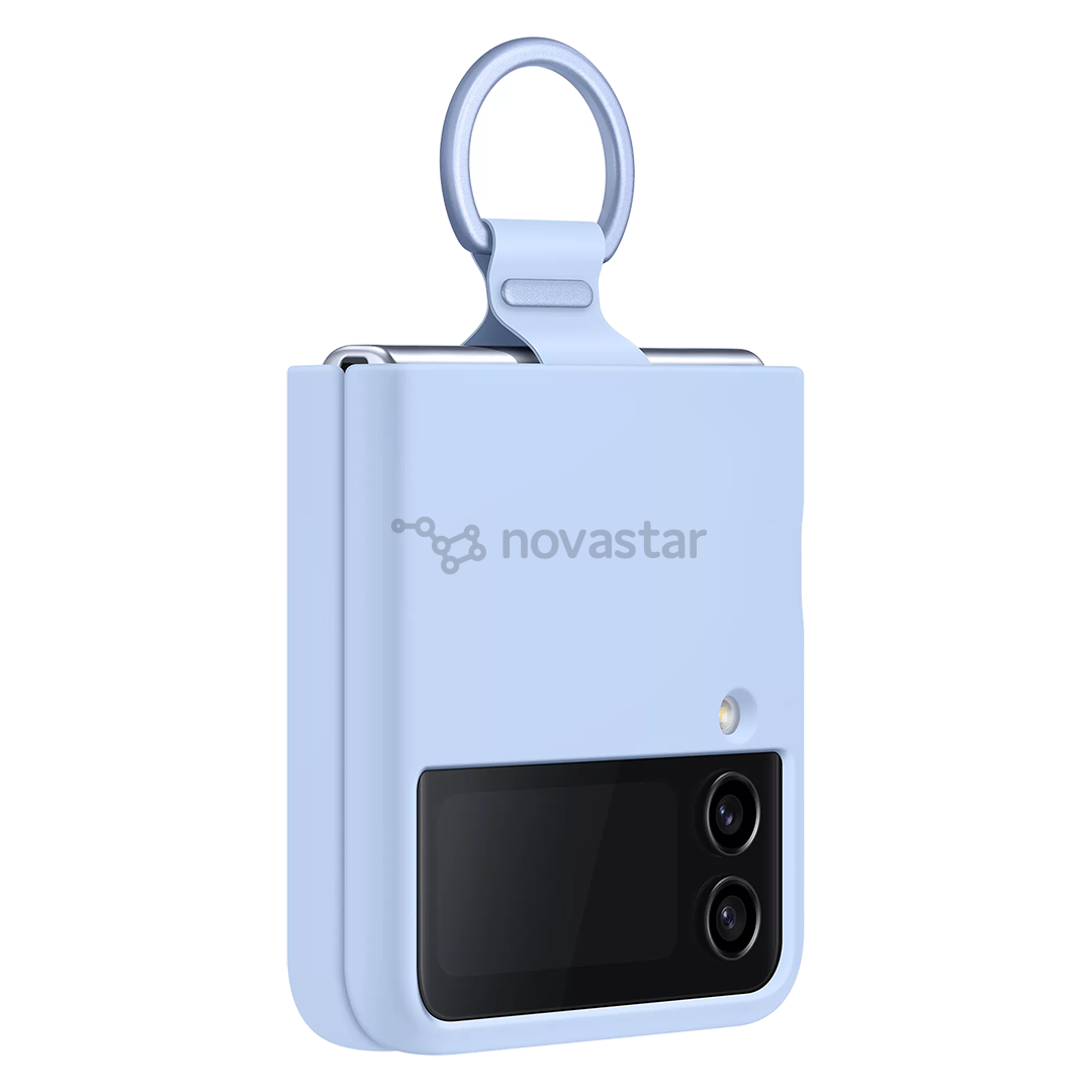 Dėklas Galaxy Flip4 Silicone Cover with Ring, blue