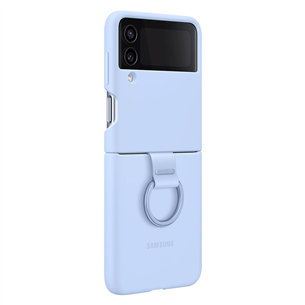 Dėklas Galaxy Flip4 Silicone Cover with Ring, blue