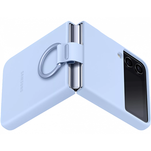 Dėklas Galaxy Flip4 Silicone Cover with Ring, blue