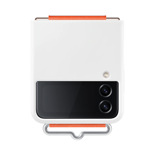 Dėklas Galaxy Flip4 Silicone Cover with Strap, white