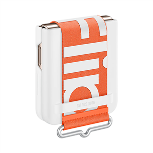 Dėklas Galaxy Flip4 Silicone Cover with Strap, white