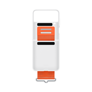 Dėklas Galaxy Flip4 Silicone Cover with Strap, white