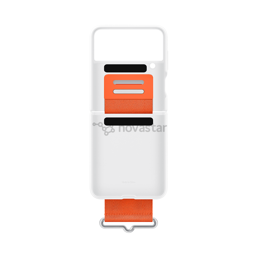 Dėklas Galaxy Flip4 Silicone Cover with Strap, white