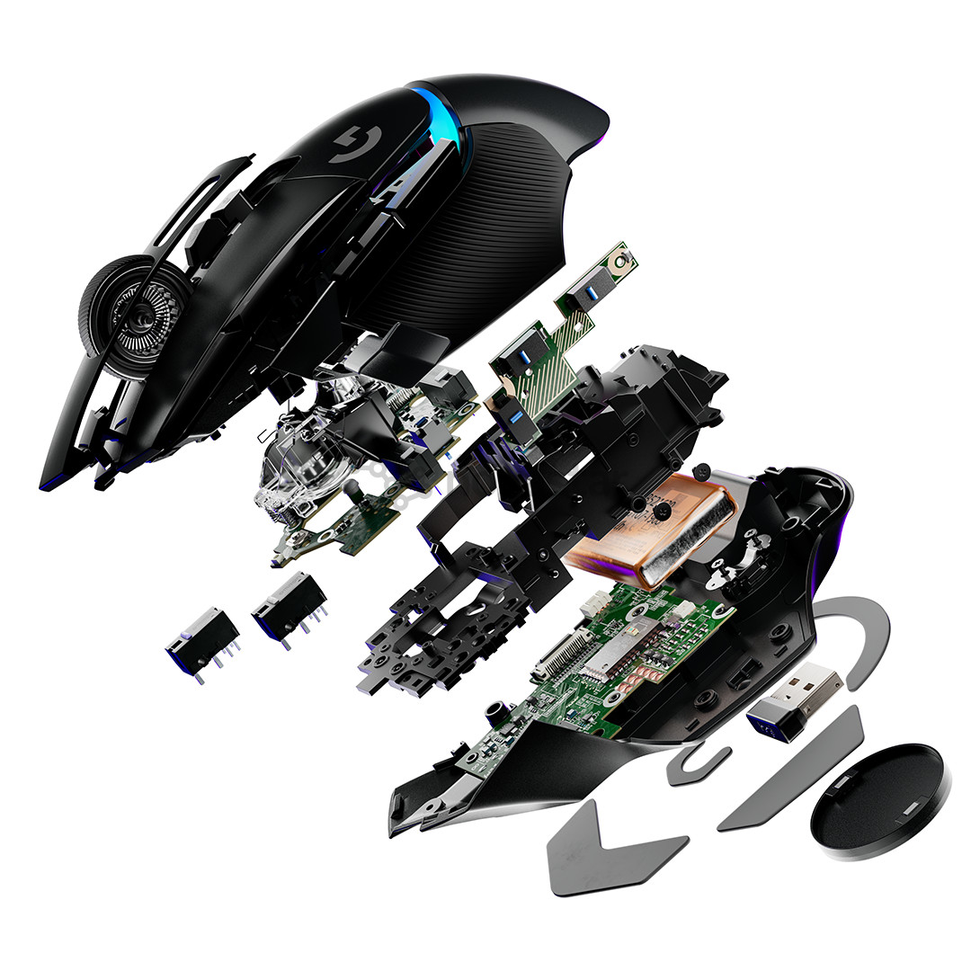 Logitech G502 X PLUS, belaidė, juoda - Pelė