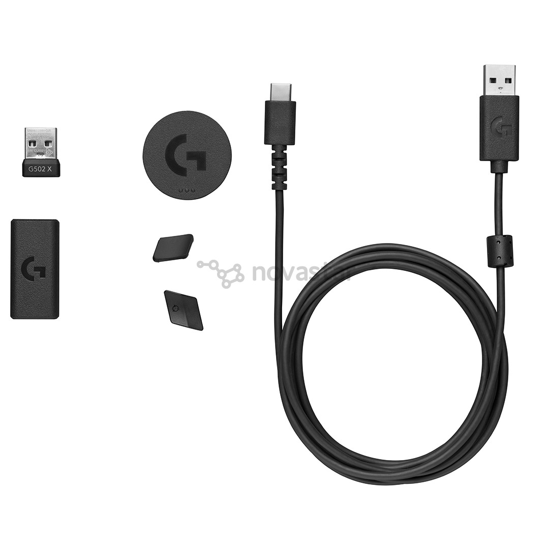 Logitech G502 X PLUS, belaidė, juoda - Pelė