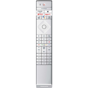 Philips OLED807, 65", OLED, Ultra HD, центральная подставка, серебристый - Телевизор