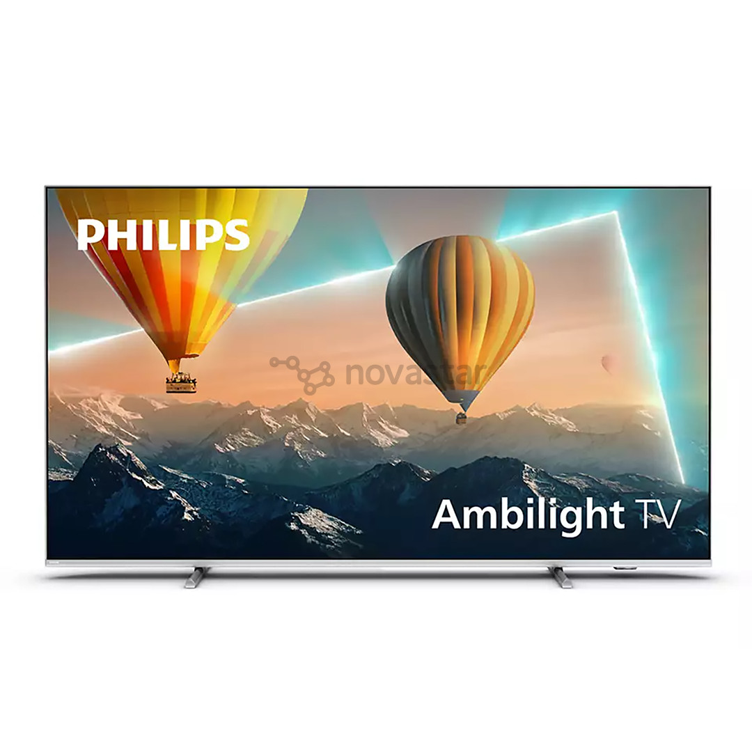 Philips PUS8057, 55'', 4K UHD, LED LCD, pastatomas, pilkas - Televizorius