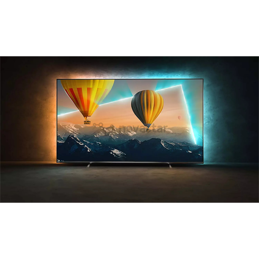 Philips PUS8057, 55'', 4K UHD, LED LCD, pastatomas, pilkas - Televizorius