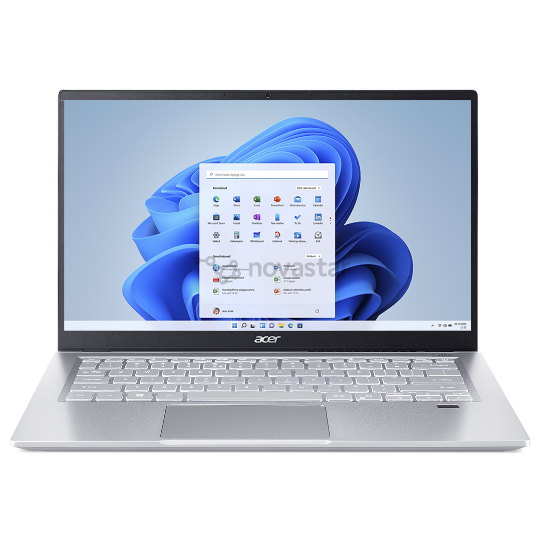Nešiojamas kompiuteris Acer Swift 3/Ryzen 7 5700U/Radeon Graphics/512 GB SSD; 16 GB RAM/W10H/SWE