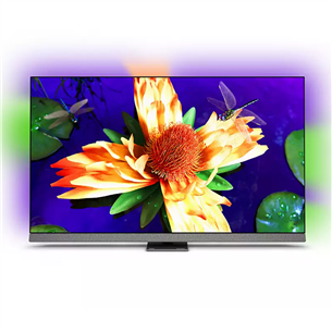 Philips OLED907, 55", OLED, Ultra HD, центральная подставка, серый - Телевизор