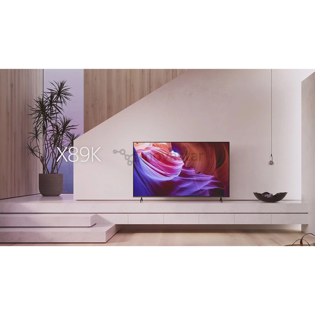 Sony X89K, 55'', 4K UHD, LED LCD, боковые ножки, черный - Телевизор
