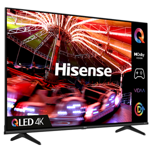Hisense E7HQ, 50'', Ultra HD, QLED, боковые ножки, черный - Телевизор