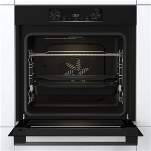 Gorenje, 12 functions, 77 L, black - Built-in oven