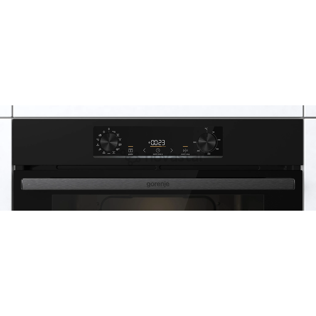 Gorenje, 12 functions, 77 L, black - Built-in oven