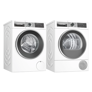 Skalbimo mašina + džiovyklė Bosch ( 9 kg / 8 kg) WGG244ABSN+WQG233CB