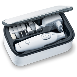 Beurer, white/grey - Manicure/pedicure set