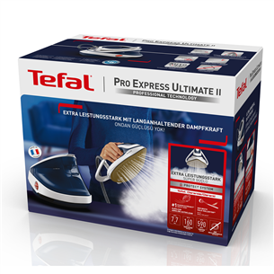 Tefal Pro Express Ultimate II, 3000 Вт, синий/белый - Гладильная система