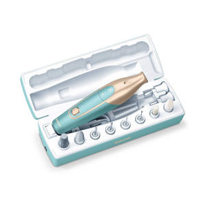 Beurer, green/gold - Manicure/pedicure set