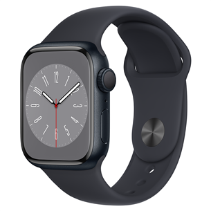Išmanusis laikrodis Apple Watch Series 8 GPS, Sport Band, 41mm, midnight MNP53EL/A